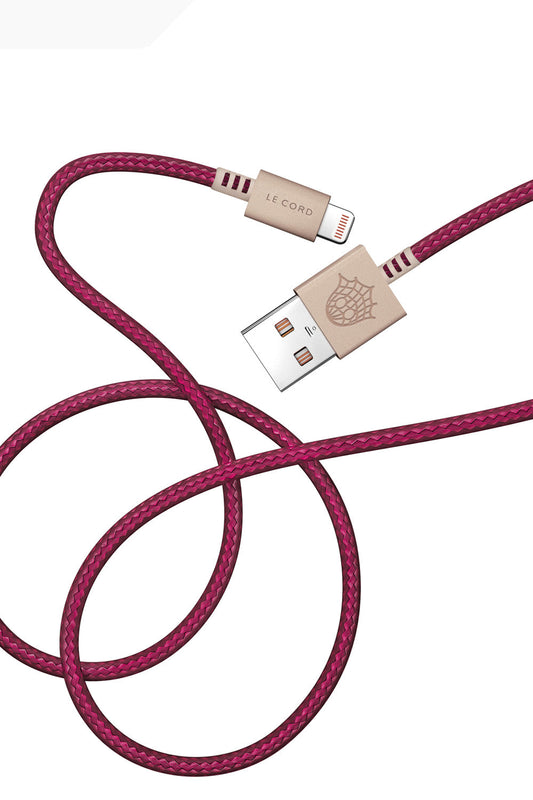 Purple iPhone Lightning Cable - 2 meters - Made from recycled fishing nets