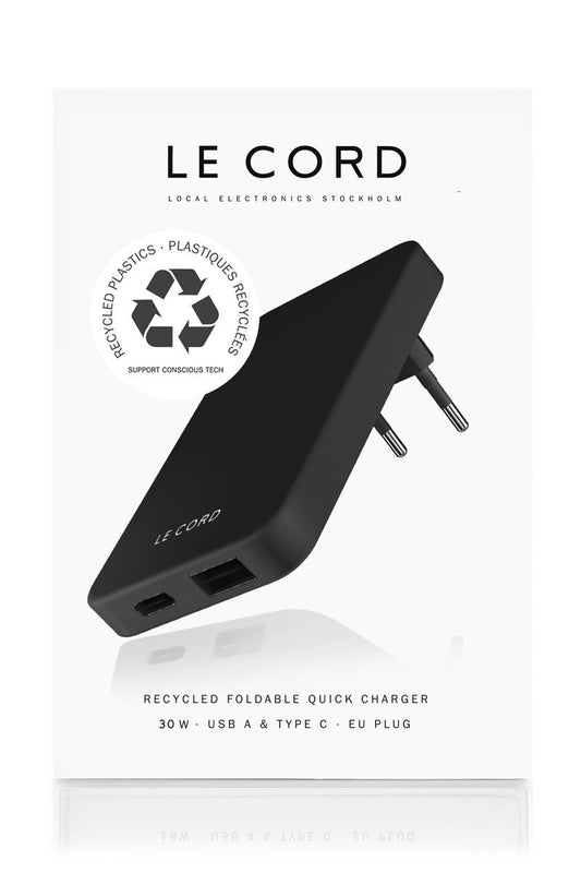 Black Lava ReCharger · 30W PD Recycled Wall Charger-0