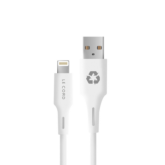 Foggy Snow Lightning Cable - 1.2 meters - Made from recycled plastic