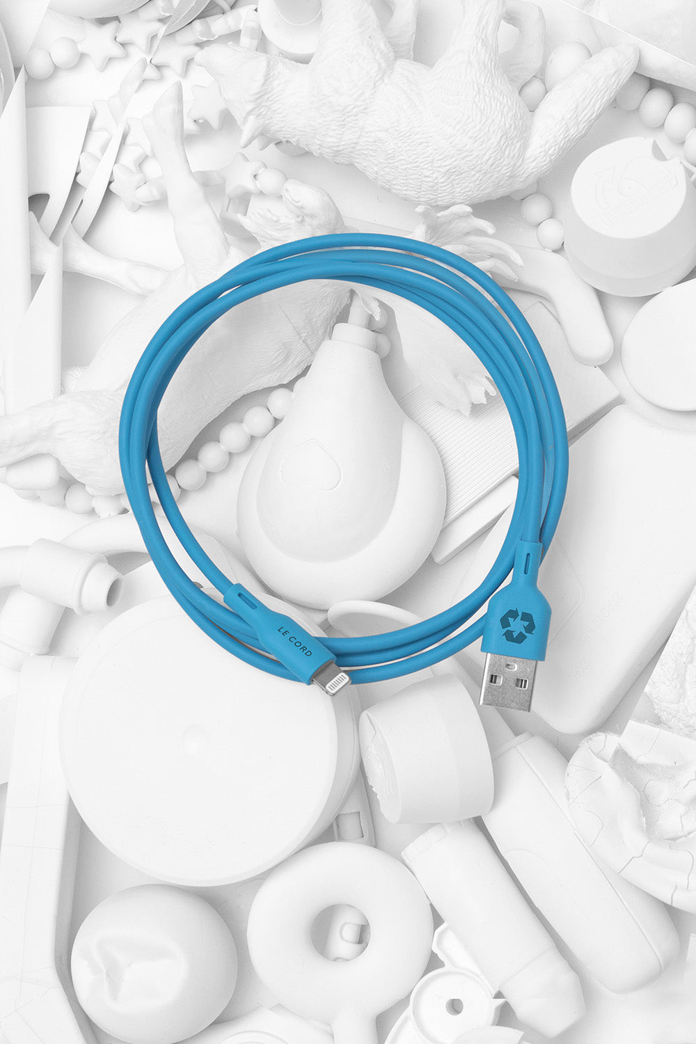 Blue Ocean iPhone Lightning cable · 1.2 meter · Made of recycled plastics-1