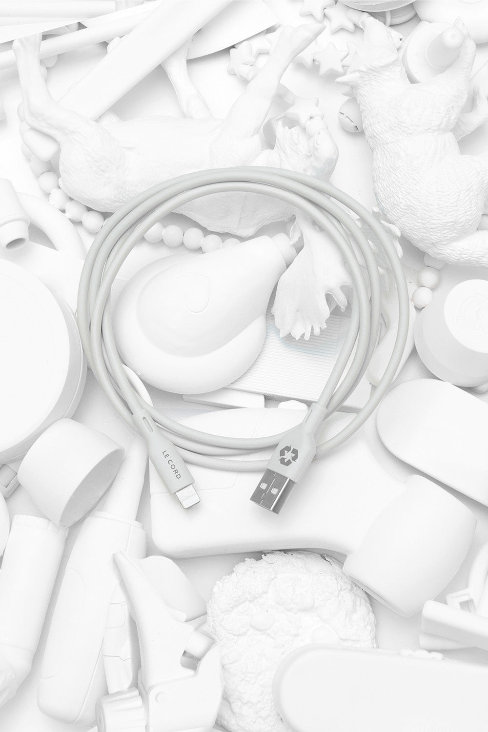 Foggy Snow Lightning cable · 1.2 meter · Made of recycled plastics-1